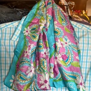 LILLY PULITZER SILK MULTICOLOR SCARF